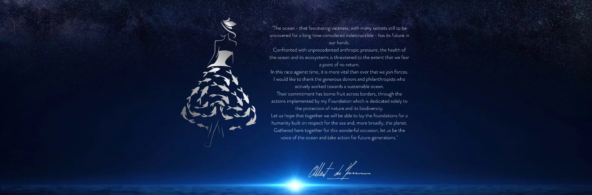 Ocean message — Prince Albert II of Monaco